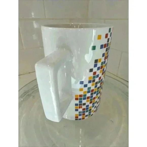 Pixels Logo Google Mug Cup Collectible Coffee Tea VTG Retro Computer Nerd Search - Picture 3 of 10